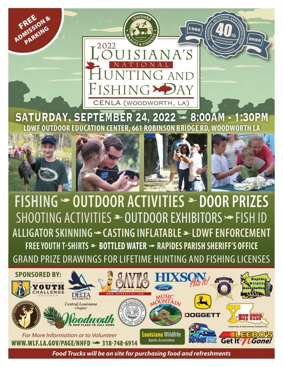 2022 Louisiana's National Hunting and Fishing Day Town of Woodworth