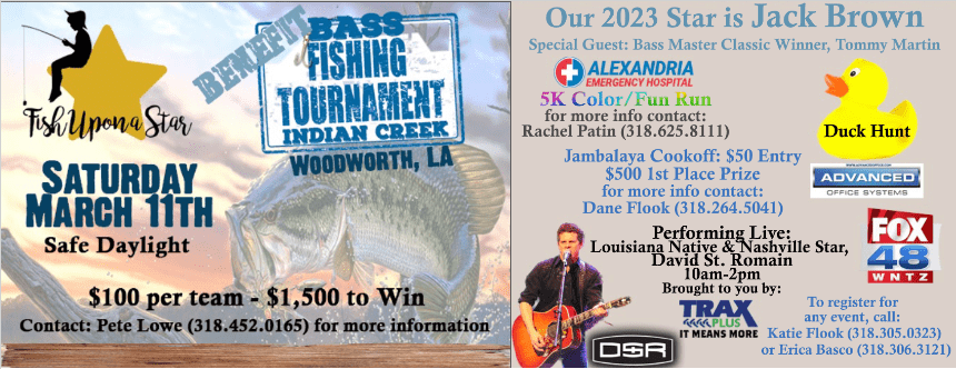 Fish Upon a Star Benefit Bass Fishing Tournament Flyer Image